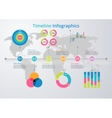 timeline flat design vector image vector image