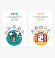 travel vertical banners vector image vector image