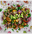 india hand drawn cartoon doodles vector image