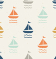 seamless pattern ships vector image