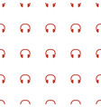 headset icon pattern seamless white background vector image vector image