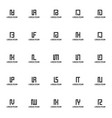 initial letter logo set minimal vector image