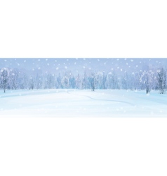 winter fores background vector image vector image