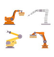 factory robot arms automatic technology vector image vector image