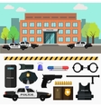 city police station vector image