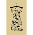 dress made from accessories vector image vector image