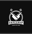vape shop vintage hipster retro logo vector image
