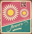 vintage florist shop sign vector image
