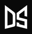 ds logo monogram design template vector image vector image