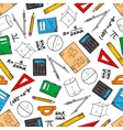 education seamless pattern of school supplies vector image vector image