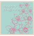 pink flowers vector image vector image