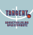 vintage colorful tangent sport font vector image