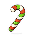 cartoon of christmas candy cane vector image vector image