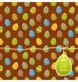 easter pattern with egg label vector image