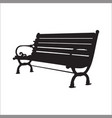 bench silhouette vector image vector image