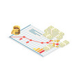 business graph drawing composition vector image vector image