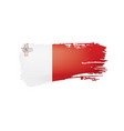 malta flag on a white vector image vector image