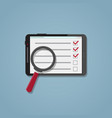search checklist on the tablet vector image vector image