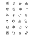 easter line icons 2 vector image