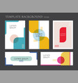 set modern template brochure banner geometric vector image