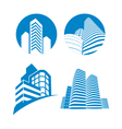 skyscrapers sign vector image vector image