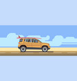 car on road landscape side view travel vector image