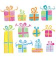 colorful gift boxes vector image vector image