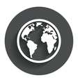 globe sign icon world map geography symbol vector image vector image
