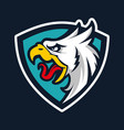 eagle head mascot logo design vector image vector image