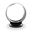 vintage crystal ball vector image vector image