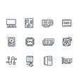 computer components icons on white vector image