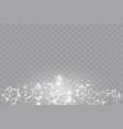 dust sparks and white stars shine with special vector image