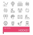 hockey icon set vector image