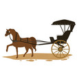 horse pulling carriage transport in old times vector image