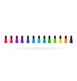 nail polish in a line flat material design vector image