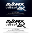 technology alphabet silver metallic and effect vector image vector image
