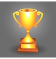 trophy gold cup vector image