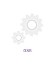two gears flat icon symbols of scientific vector image vector image