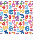 a seamless number and math icon vector image