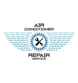 air conditioner service logo vector image