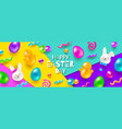 easter greeting card multicolored design vector image vector image