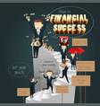 infographic of ways to financial success vector image vector image