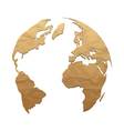 relief world globe from texture paper vector image