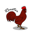 rooster icon isolated on white background vector image