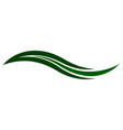 swoosh nature green leaf logo water abstract vector image vector image