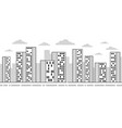 city landscape with skyscrapers vector image vector image