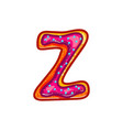 glazed cookie alphabet vector image vector image