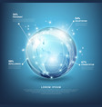 global networks infographics vector image vector image
