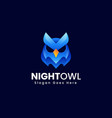 logo night owl gradient colorful style vector image vector image