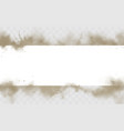 smoke empty banner mock up dirty smog border vector image